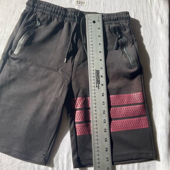 Public Record Big Boy’s Elastic Waist Shorts size L (12), Black, Zipped Pockets - Picture 3 of 7